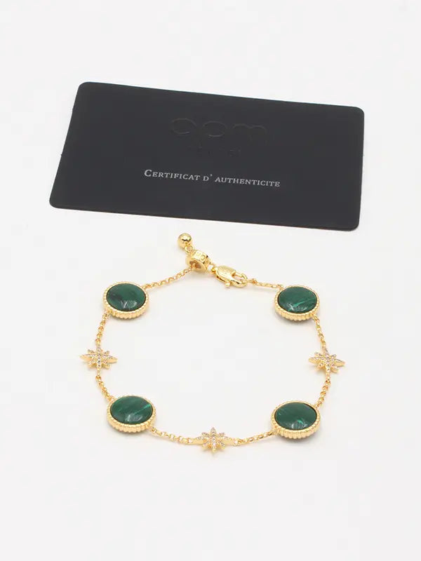 اساور اي بي ام حجر طبيعي الجديد ماستر اسواره APM ذهبي اخضر