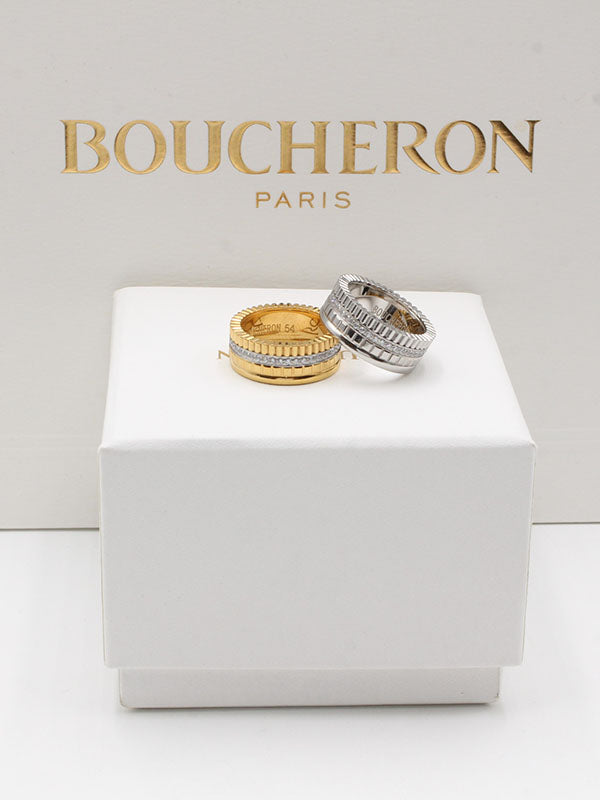 خاتم بوشرون سيراميك قولد اند سلفر خواتم bucheron