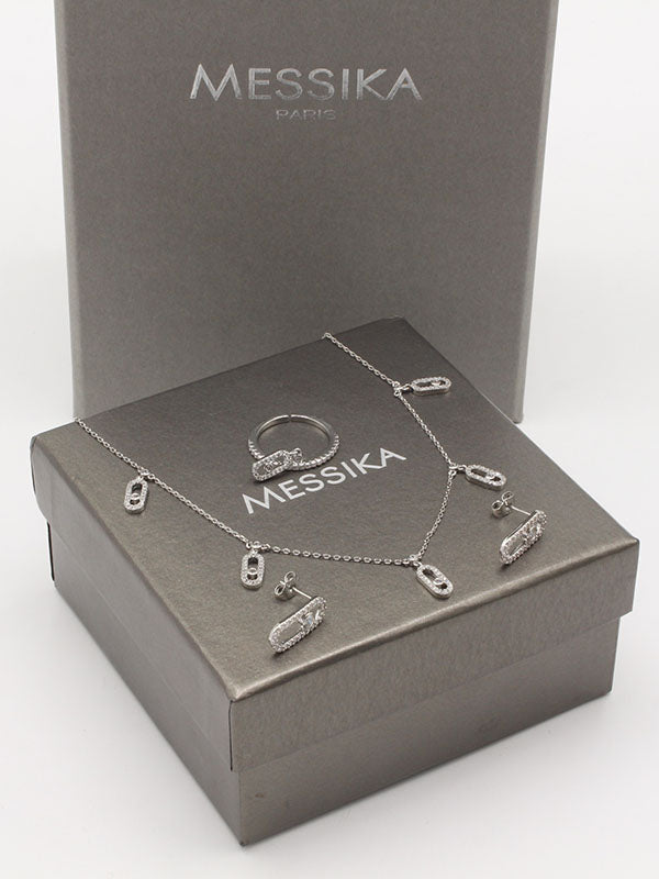 طقم ميسيكا 3 قطع تشوكر زركون اطقم messika