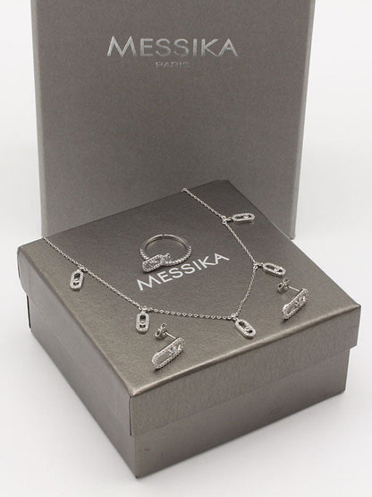 طقم ميسيكا 3 قطع تشوكر زركون اطقم messika