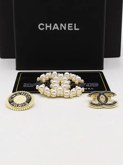 بروش شانيل 3 قطع لولو بروش chanel