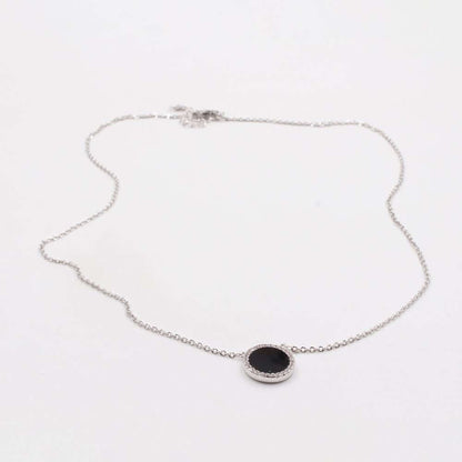 سلسال حجر ملون سلسال متوفر 7 لون اسود فضي