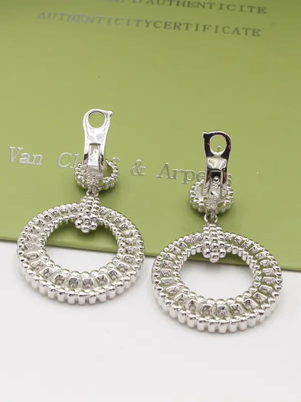 حلق فان كليف مدور زركون ماستر حلق van cleef