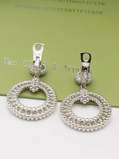 حلق فان كليف مدور زركون ماستر حلق van cleef