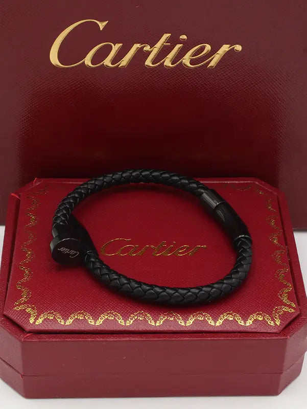 اسواره كارتير رجالي اسود مسمار الماستر اسواره CARTIER