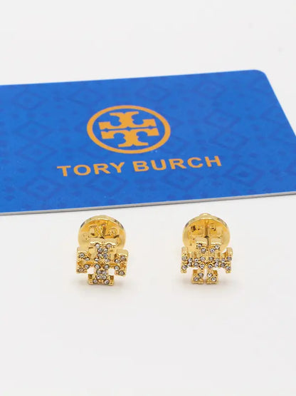 حلق توري بورش كريستال صغير 629 حلق tory burch ذهبي