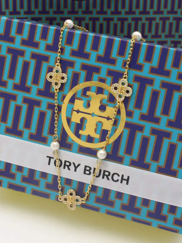 سلسال توري بورش الجديد بيرلز ماستر سلسال tory burch ذهبي