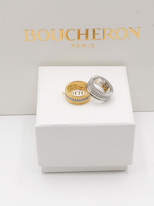 خاتم بوشرون سيراميك قولد اند سلفر خواتم bucheron