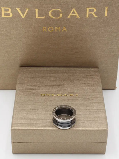 دبلة بولغاري عريضه ميتال خواتم bvlgari
