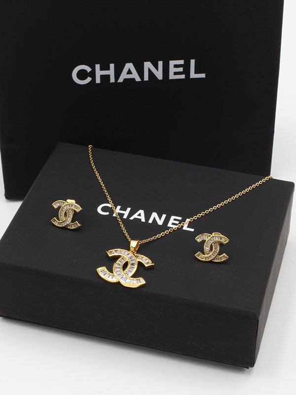 طقم شانيل زركون لوقو اطقم chanel