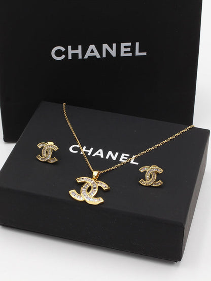 طقم شانيل زركون لوقو اطقم chanel