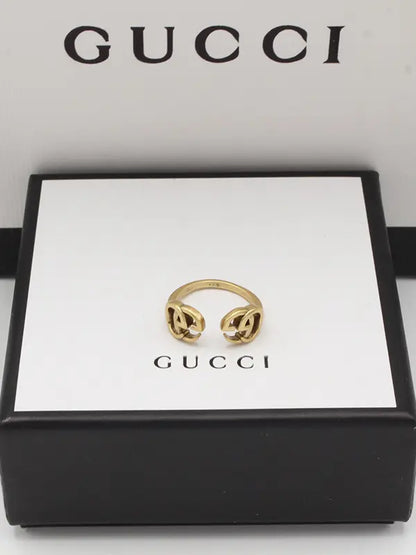 خاتم قوتشي 84 لوقو خواتم gucci برونزي