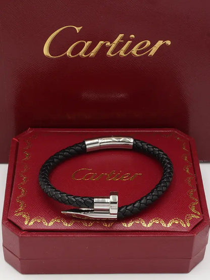 اسواره كارتير رجالي اسود مسمار الماستر اسواره CARTIER