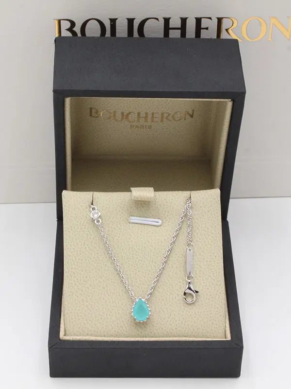 سلسال بوشرون حجر ماستر صغير 734 سلسال bucheron تركواز فضي