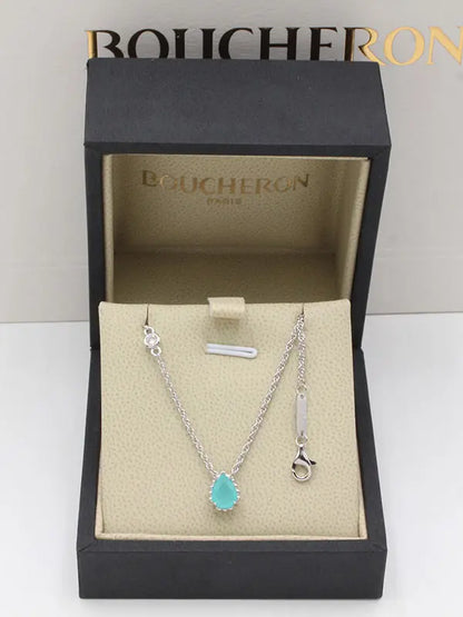 سلسال بوشرون حجر ماستر صغير 734 سلسال bucheron تركواز فضي