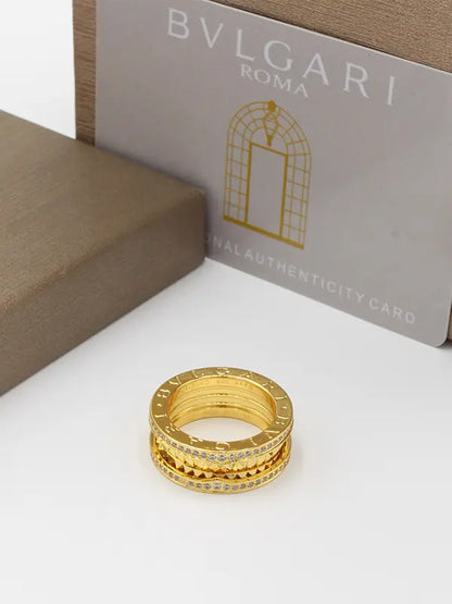 خاتم بولغاري زركون دبل ماستر خواتم bvlgari ذهبي 6