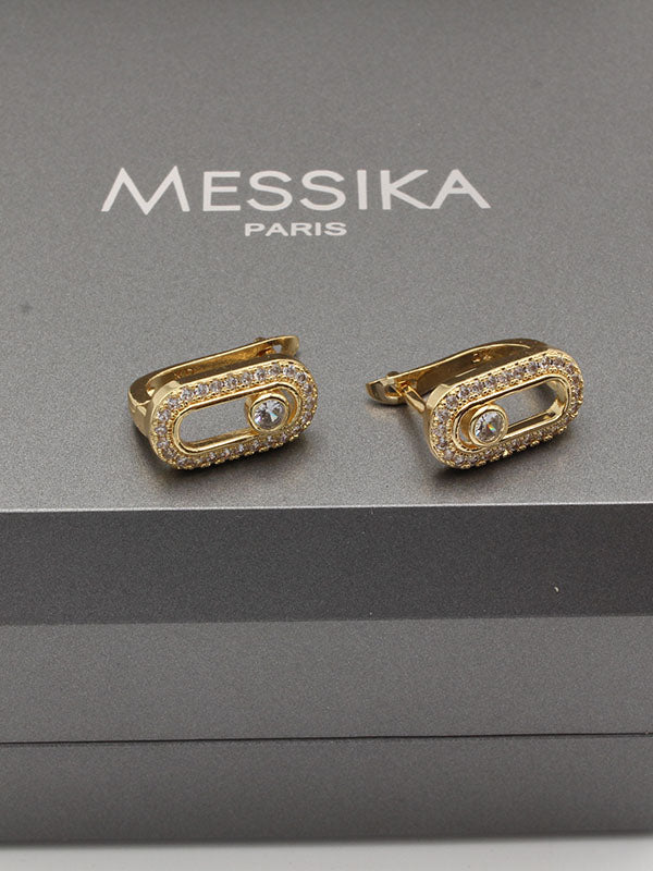 حلق ميسيكا كبس زركون حلق messika ذهبي