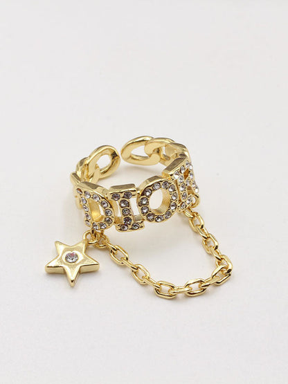 خاتم ديور ستار شاين خواتم dior ذهبي