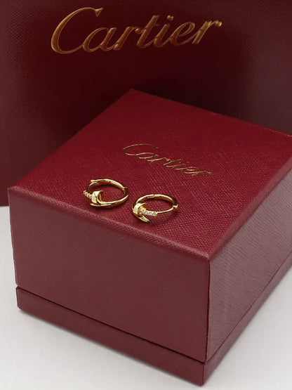 حلق كارتير زركون كبس صغير لوقو حلق CARTIER