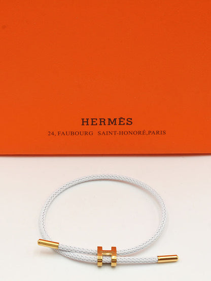اسوارة هيرمز جلد اسود لوقو اسواره HERMES