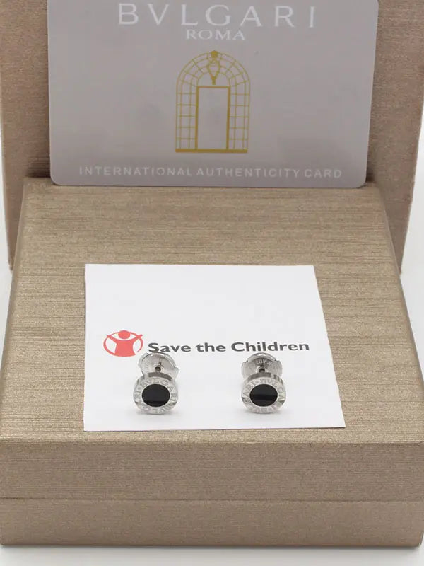 حلق بولغاري الجديد ماستر شيل حلق bvlgari اسود فضي