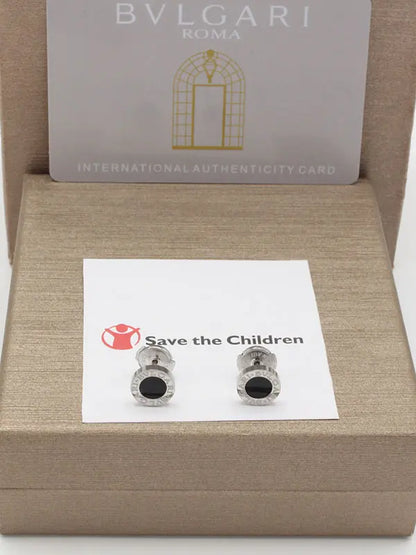 حلق بولغاري الجديد ماستر شيل حلق bvlgari اسود فضي