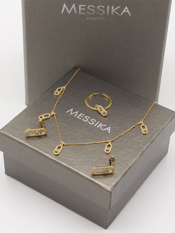 طقم ميسيكا 3 قطع تشوكر زركون اطقم messika
