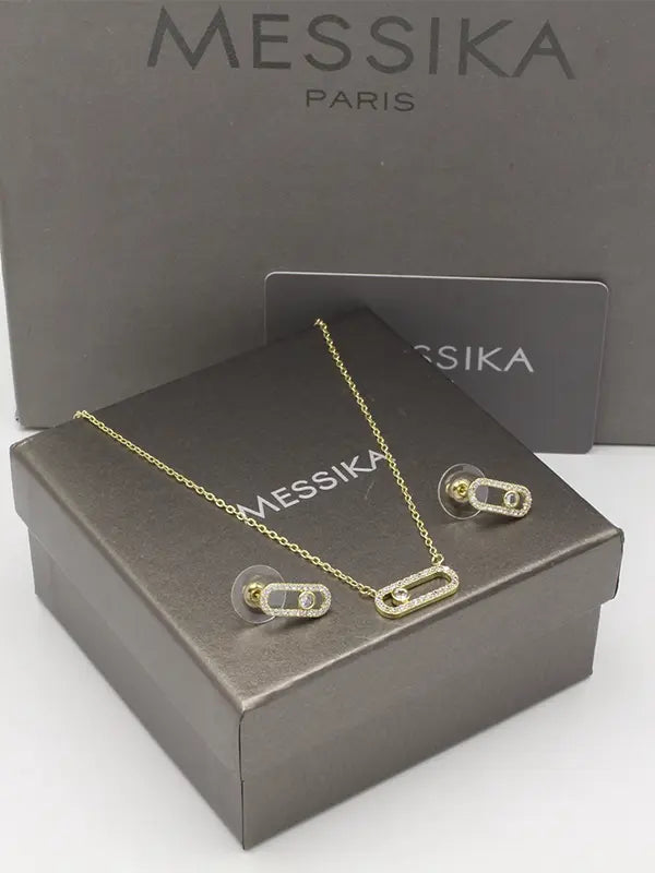 طقم ميسيكا زركون 2 قطع صغير اطقم messika