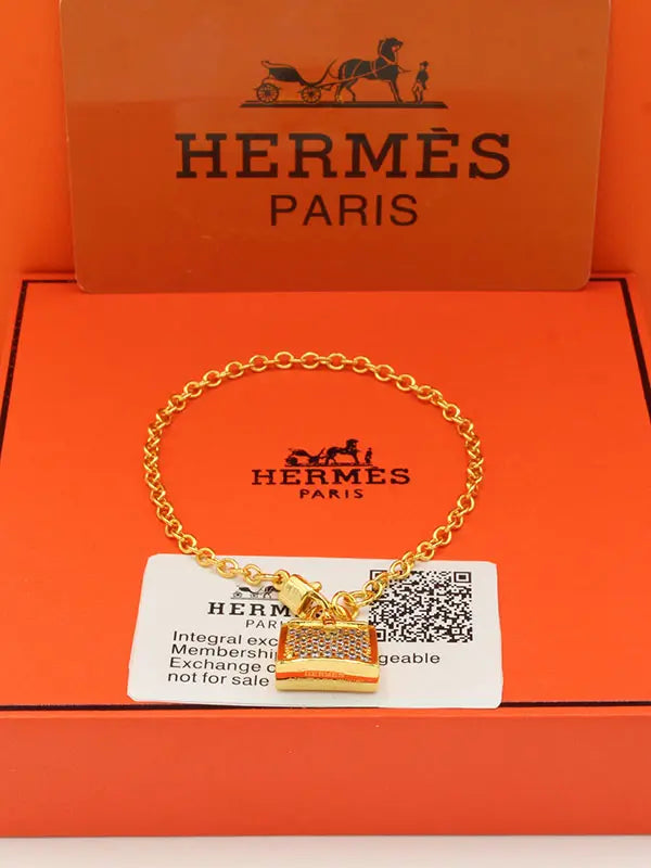 اساور هيرمز ماستر الجديد نيو كي زركون اسواره HERMES ذهبي