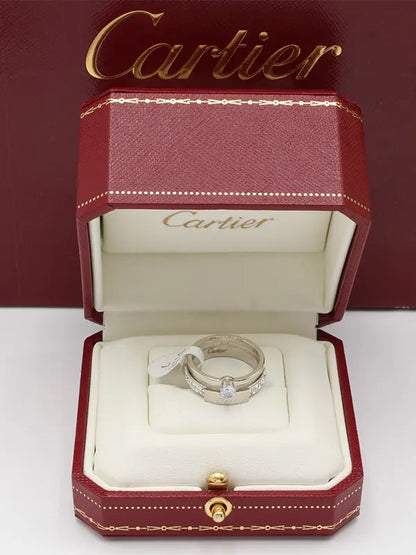 خاتم كارتير ستون وذ لوقو خواتم CARTIER فضي 5
