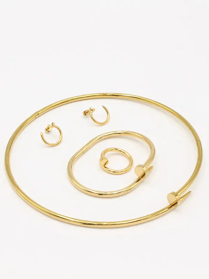 طقم عقد كارتير ميتال 4 قطع الجديد اطقم CARTIER