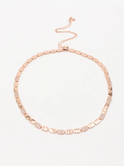 سلسال اي بي ام هاف ستون زركون لوقو سلسال APM روز قولد