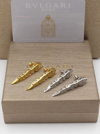 حلق بولغاري زركون طويل لوقو حلق bvlgari