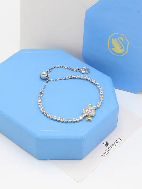 اسواره سواروفسكي ايديليا قلب ماستر اسواره Swarovski فضي