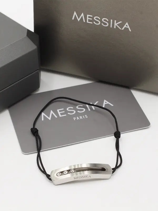 اساور ميسيكا خيط للجنسين لوقو اسواره messika اسود فضي