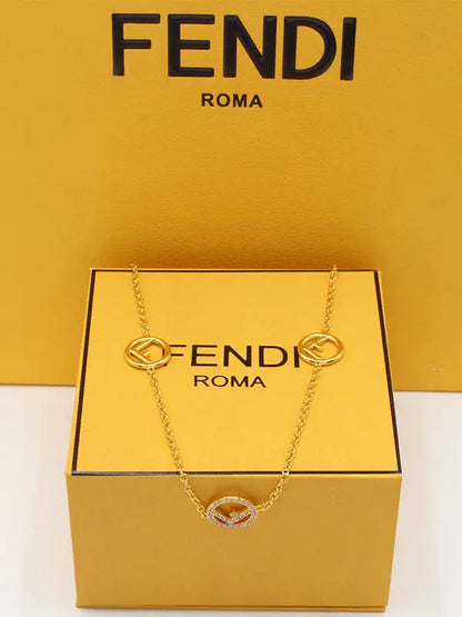 تشوكر فندي زركون لوقو سلسال fendi