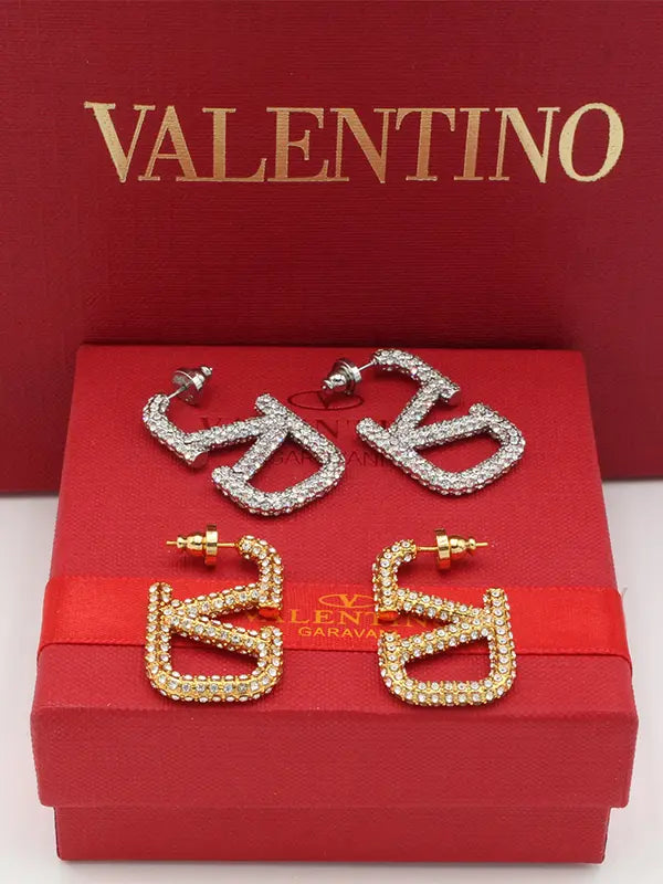 حلق فالنتينو كريستال وسط ماستر حلق VALENTINO