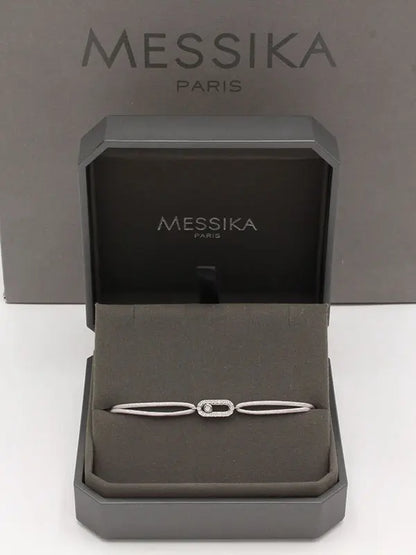 اساور ميسيكا خيط صغيره ناعمة اسواره messika رمادي فضي