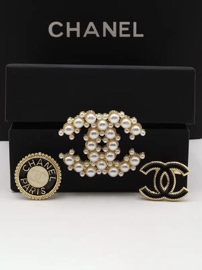 بروش شانيل 3 قطع لولو بروش chanel