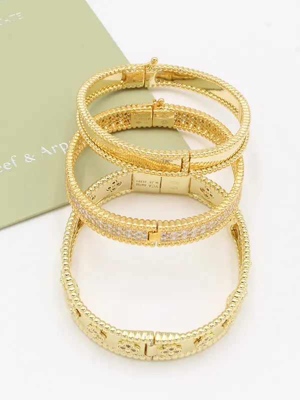 مجموعه اساور فان كليف مرصعة زركون ماستر اسواره van cleef