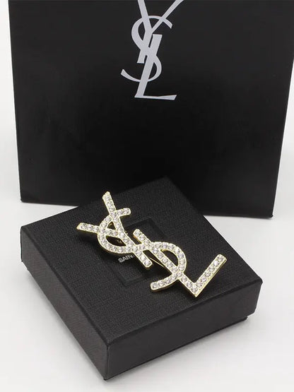 بروش ايف سان لوران كريستال بروش ysl