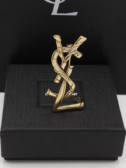بروش ايف سان لوران انتيك مطفي ميديوم بروش ysl