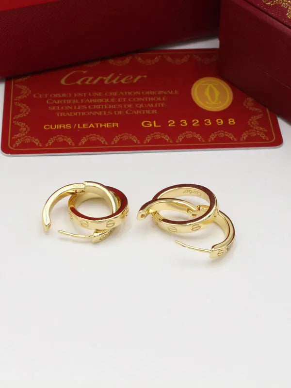 حلق كاتير دبل سيركل زركون ماستر 708 حلق CARTIER