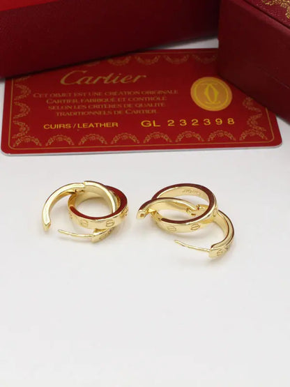 حلق كاتير دبل سيركل زركون ماستر 708 حلق CARTIER