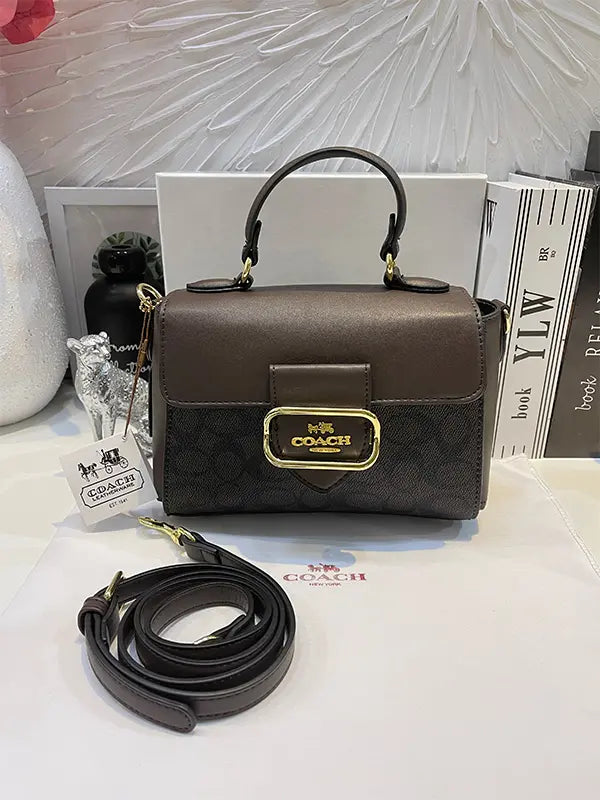 شنطة كوتش صغيره الوان شنط وحقائب coach bags بني