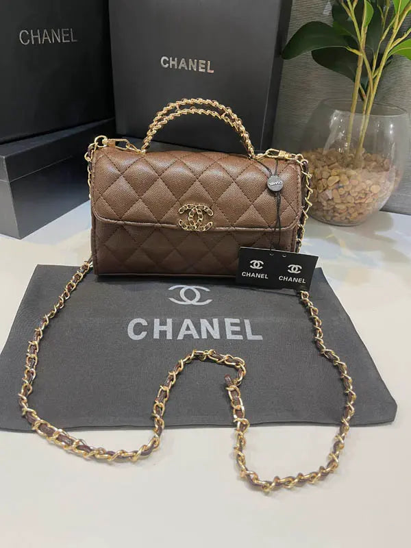 شنطة شانيل الجديد ماستر 377 شنط وحقائب chanel bags بني