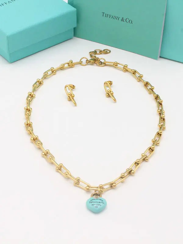 طقم تيفاني بلو هارت بيق شاين اطقم tiffany