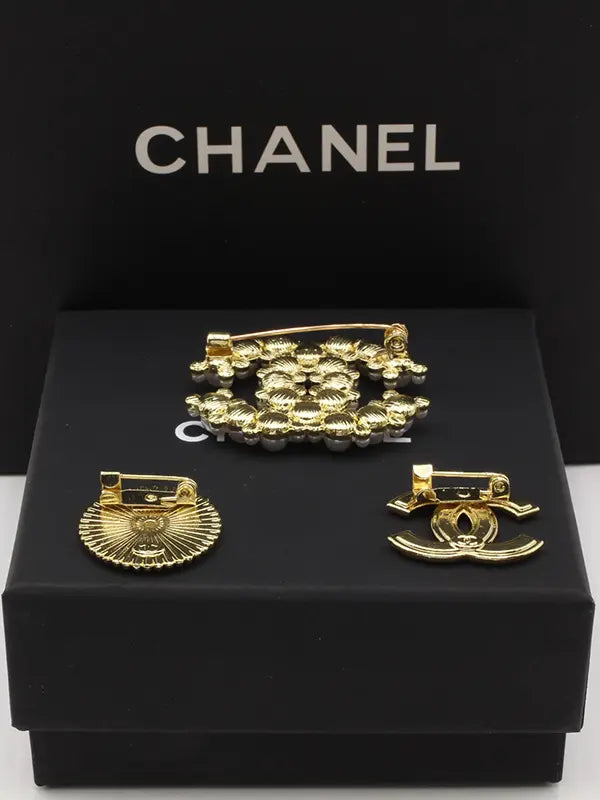 بروش شانيل 3 قطع لولو بروش chanel