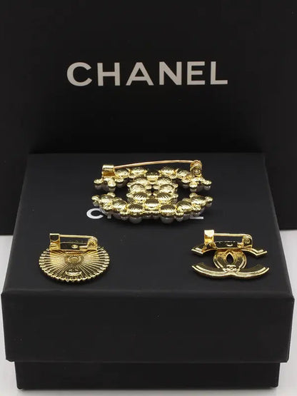 بروش شانيل 3 قطع لولو بروش chanel