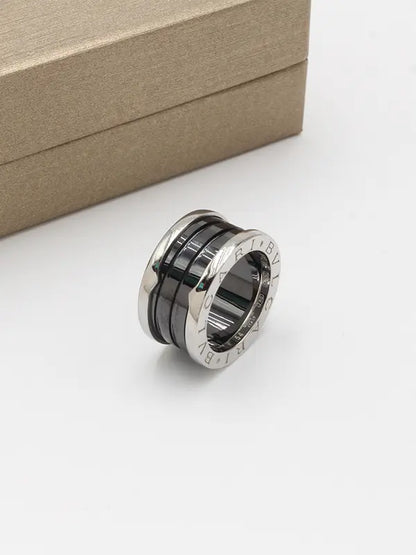 دبلة بولغاري عريضه ميتال خواتم bvlgari